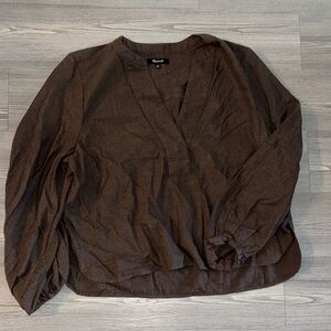 Madewell Chocolate Long Sleeve Top